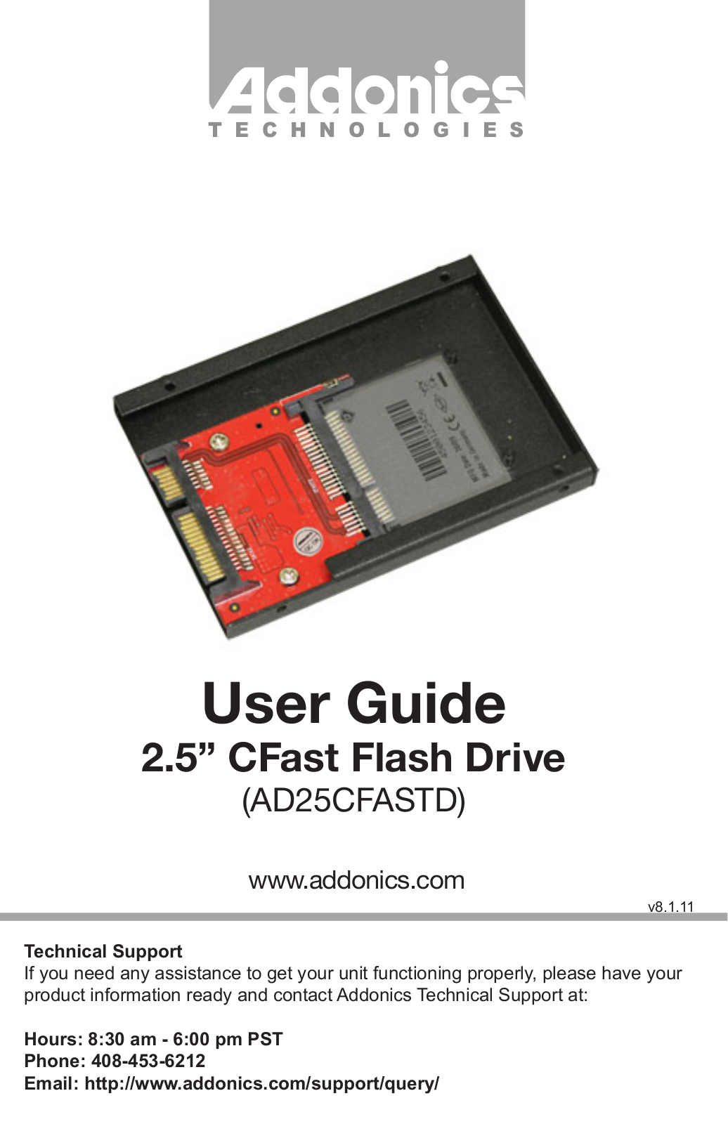 Addonics Technologies AD25CFASTD User Manual