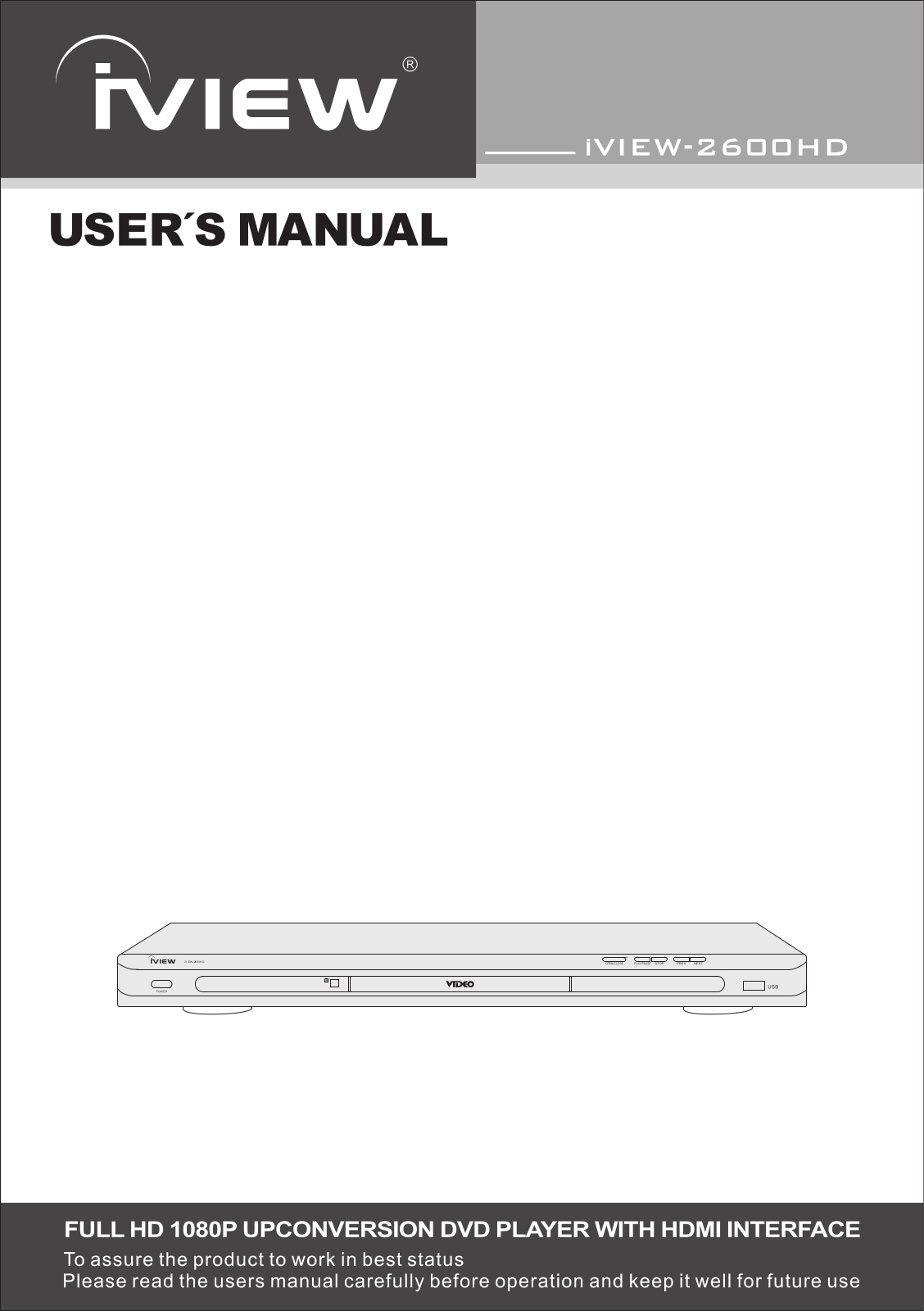 iView 2600HD User Manual