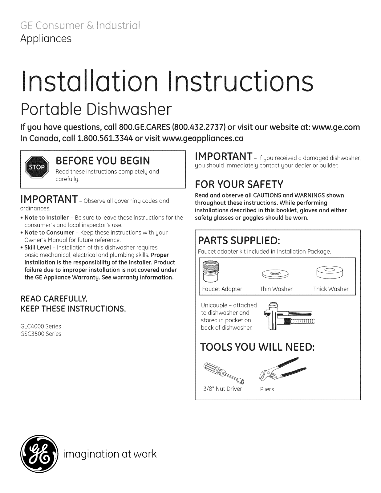 GE GLC4400R10BB, GLC4400R10WW, GLC4400R40BB, GLC4400R40WW Installation Guide - ManualMachine.com