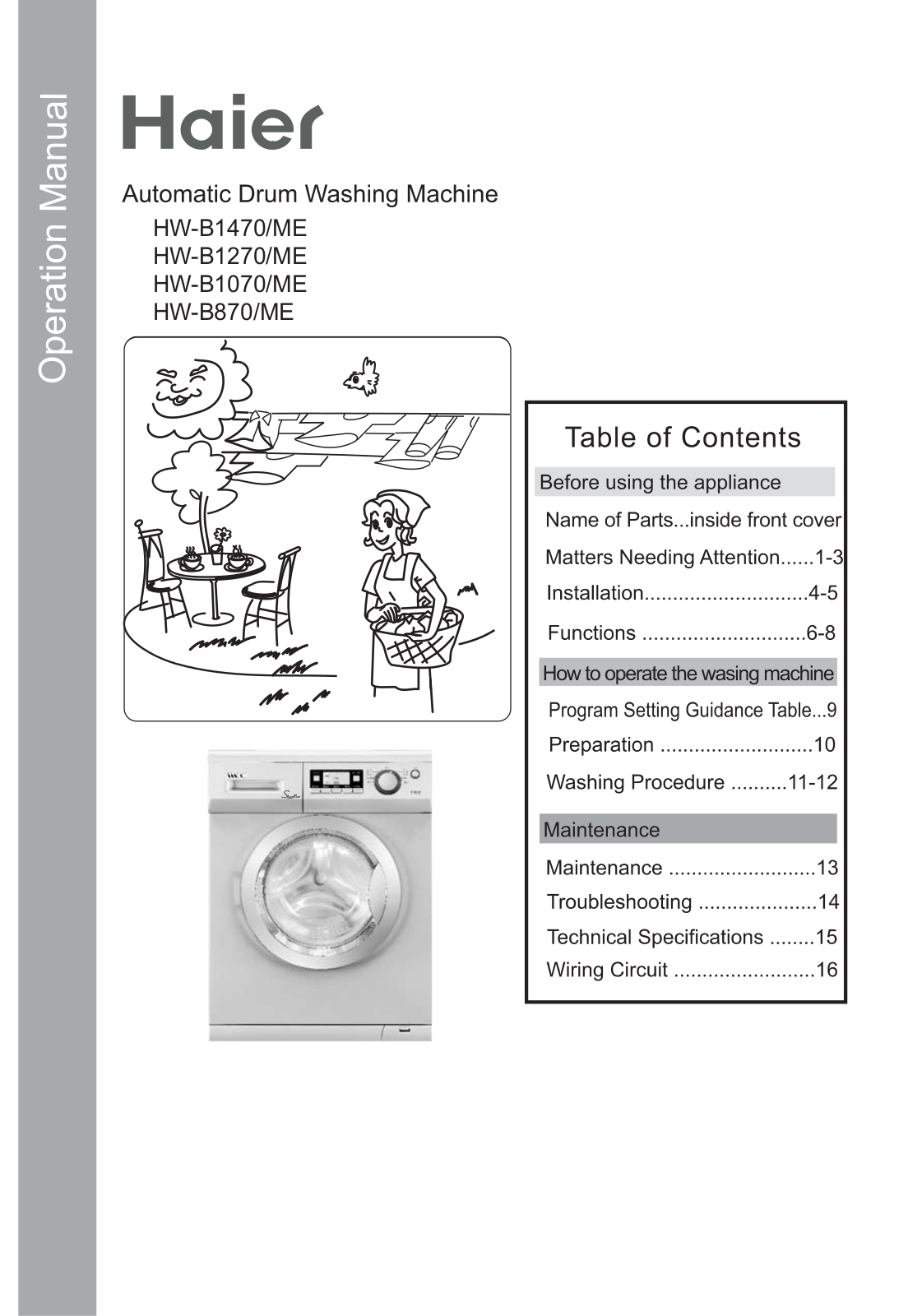 HAIER HW-B1470 User Manual