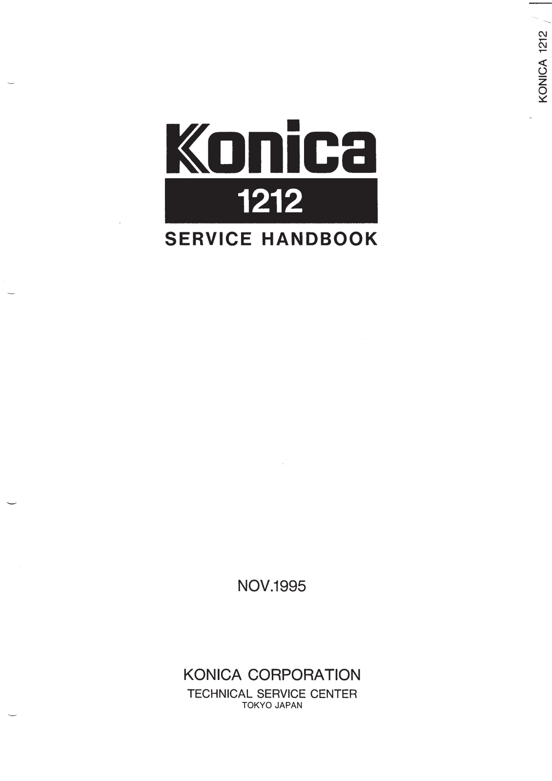 Konica 1212 Service Manual 1212