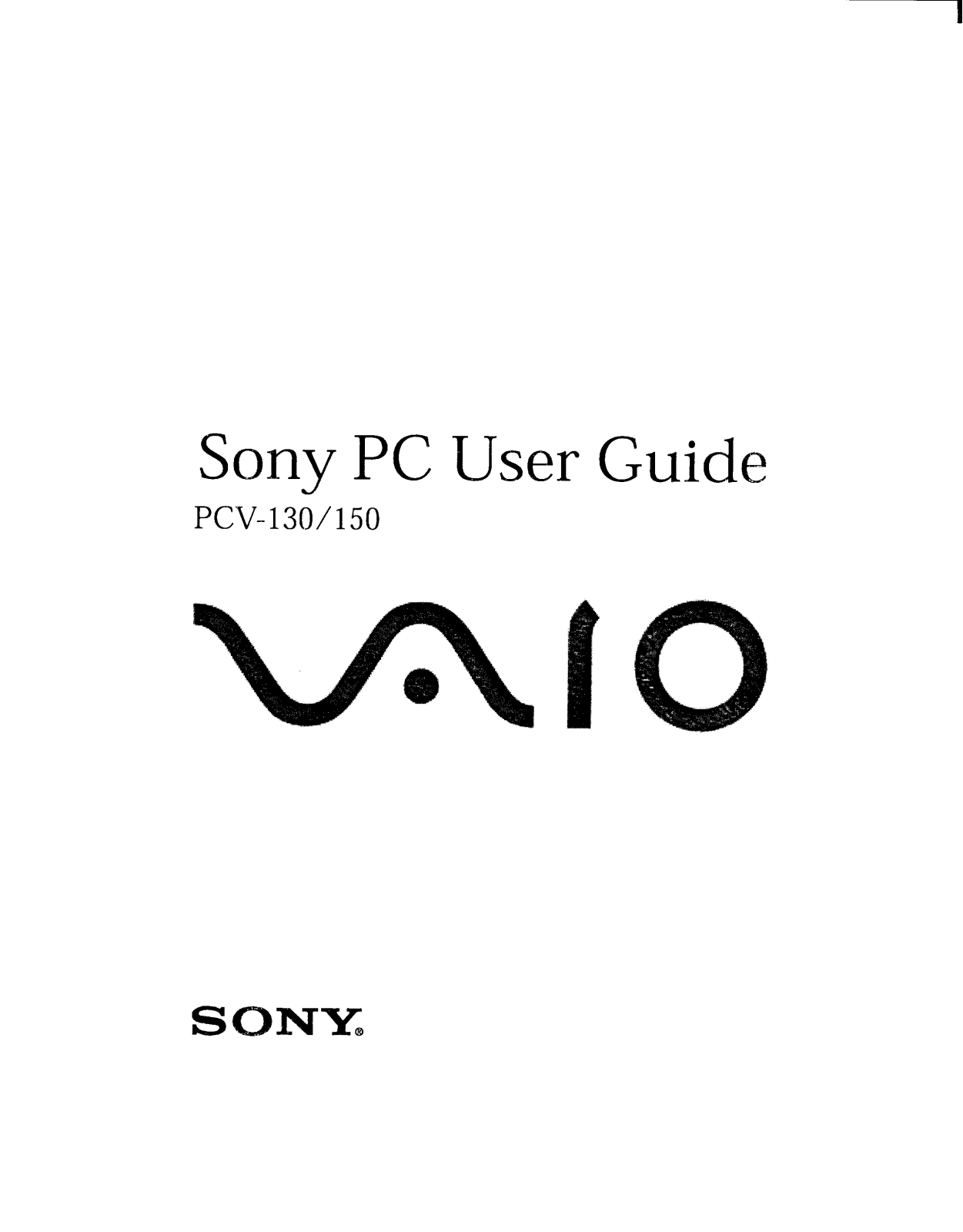 Sony PCV-150 User's Guide