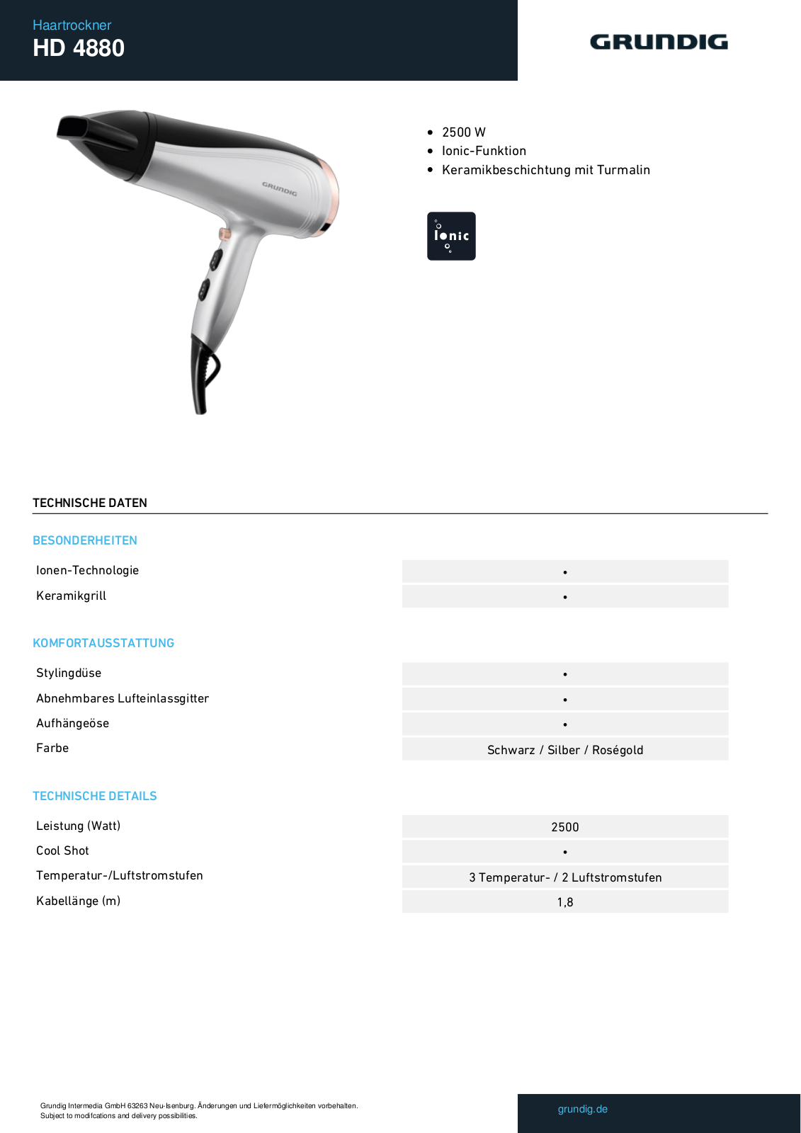 Grundig HD 4880 Service Manual