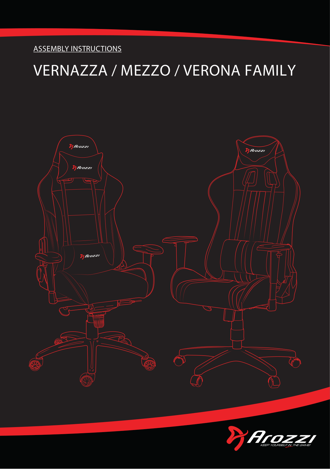 Arozzi VERNAZZA, MEZZO, VERONA FAMILY ASSEMBLY INSTRUCTIONS - ManualMachine.com
