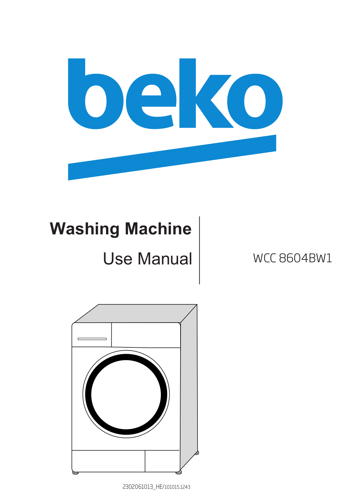 Beko WCC 8604BW1 User manual