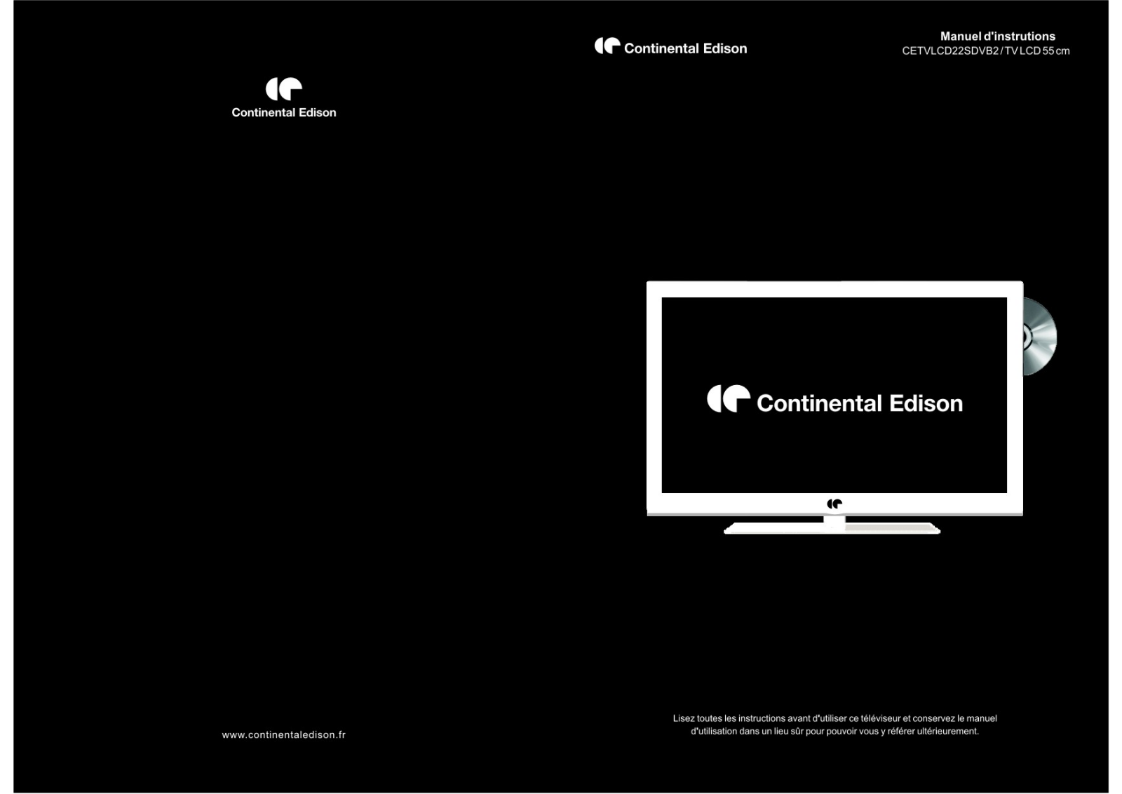 Continental edison CETVLCD22SDVB2 User Manual