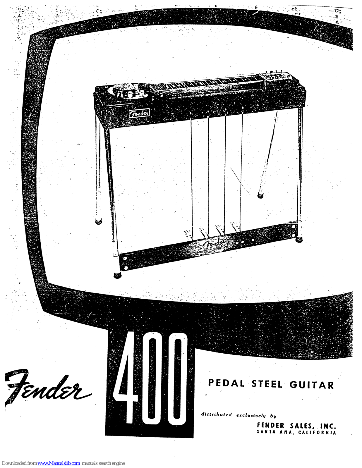 Fender 400 PEDAL STEEL GUITAR, 400 User Manual