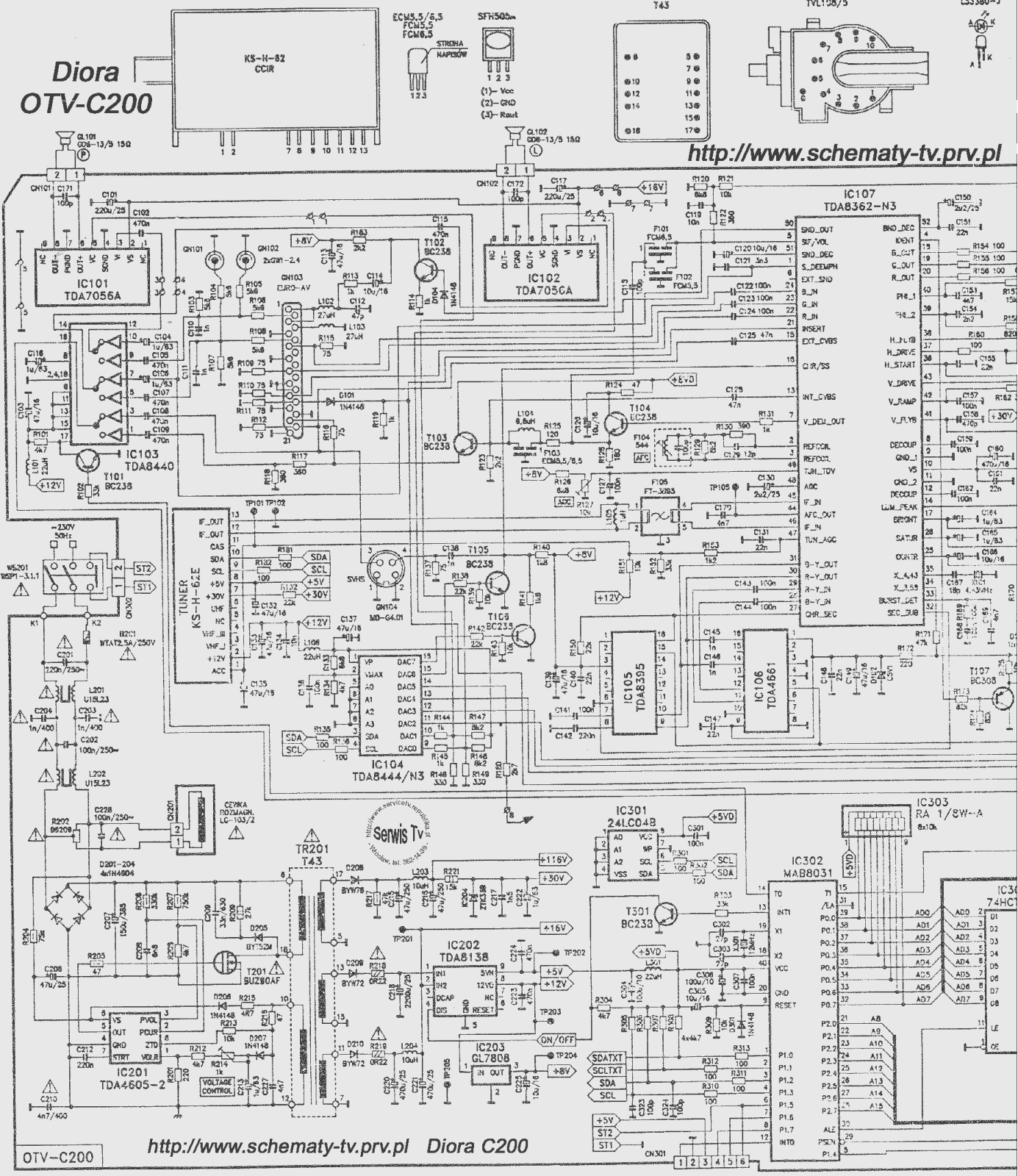 Diora OTV-C200 Schematic