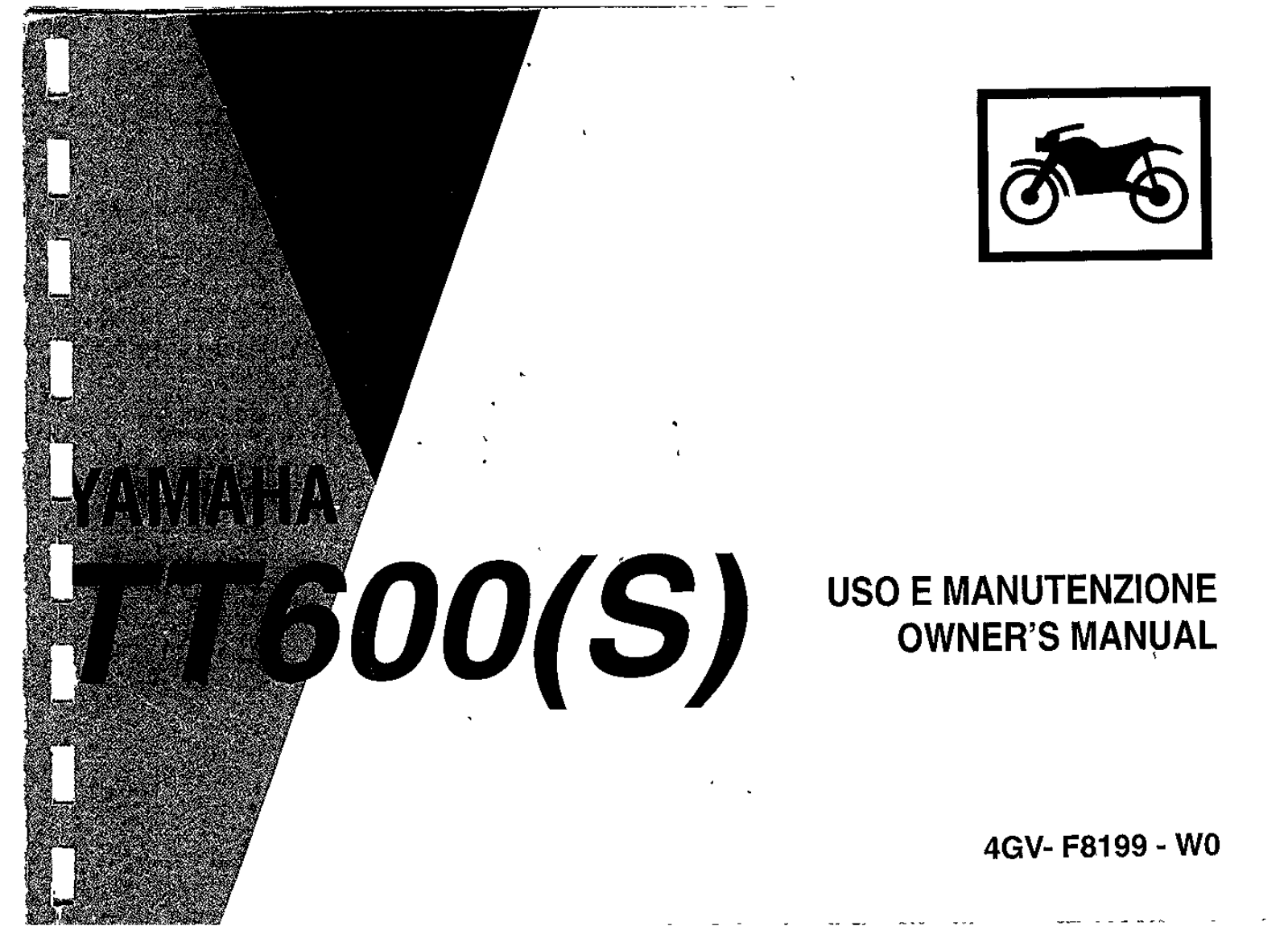 Yamaha TT600 S 1996 Owner's manual