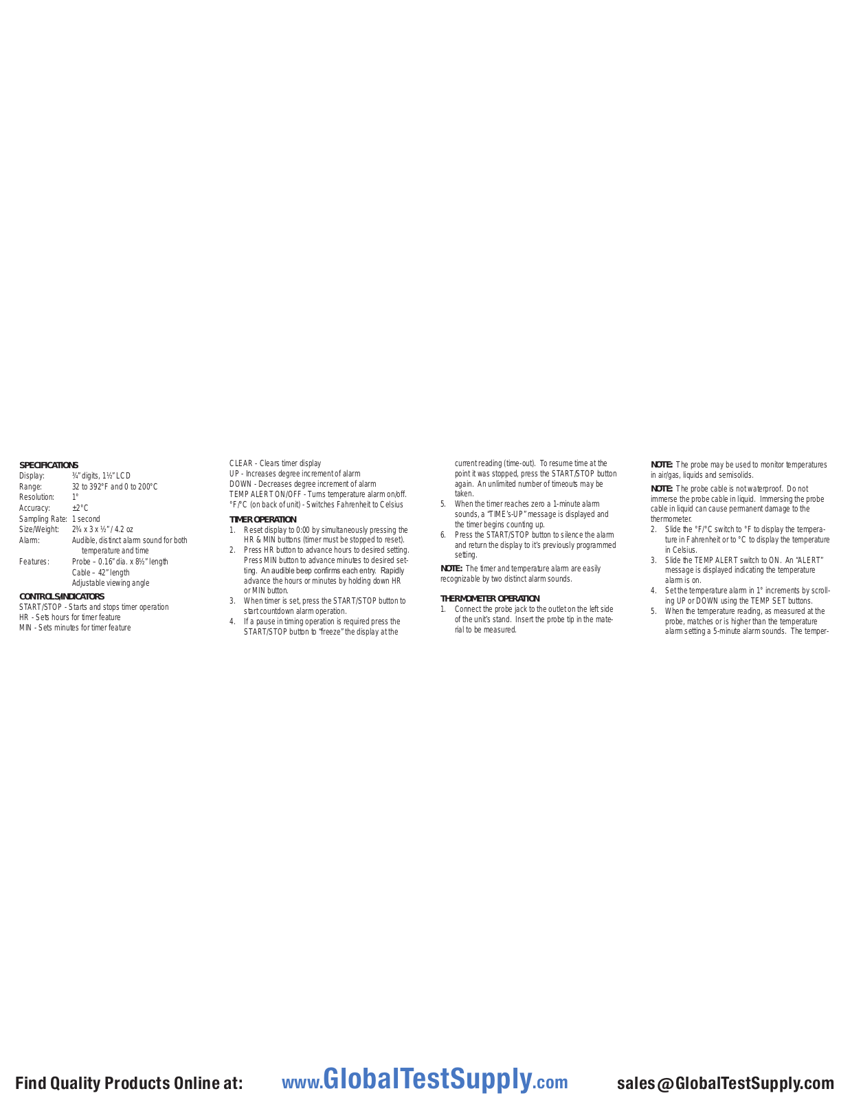 Traceable 98767-25 User manual - ManualMachine.com
