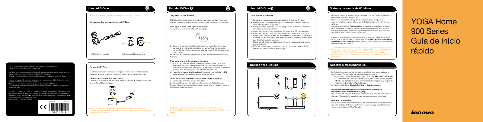 Lenovo Yoga Home 900 User Manual