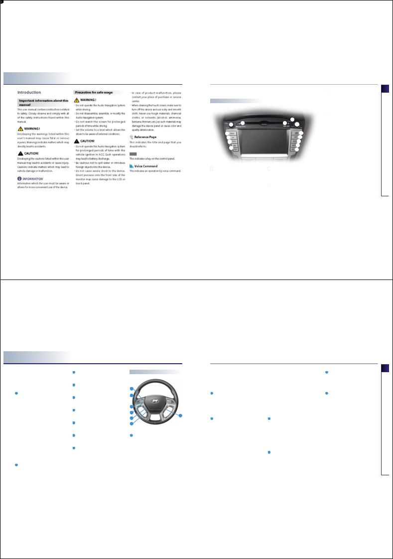 HYUNDAI MOBIS AVN 600YFPL User Manual