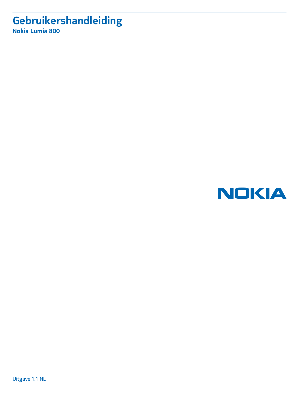 Nokia 800 User Manual