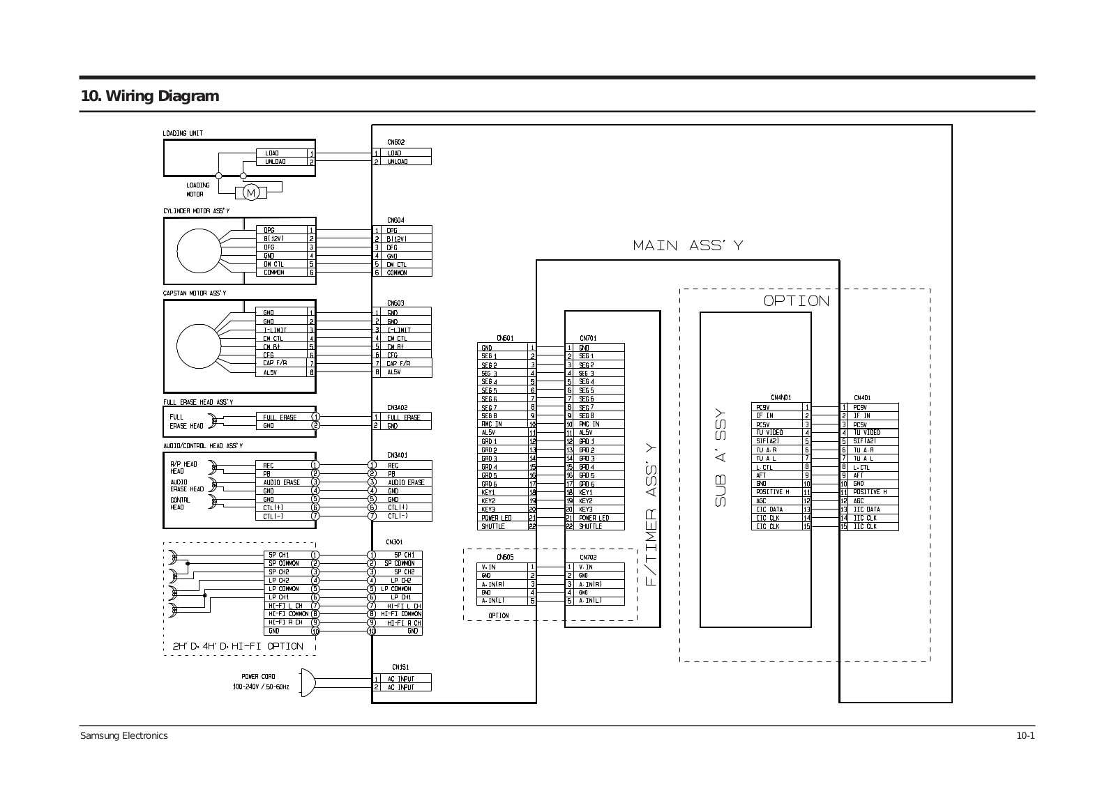 Samsung SV-213X, SV-413X, SV-211X, SV-B80FK-XEF Wiring Diagram