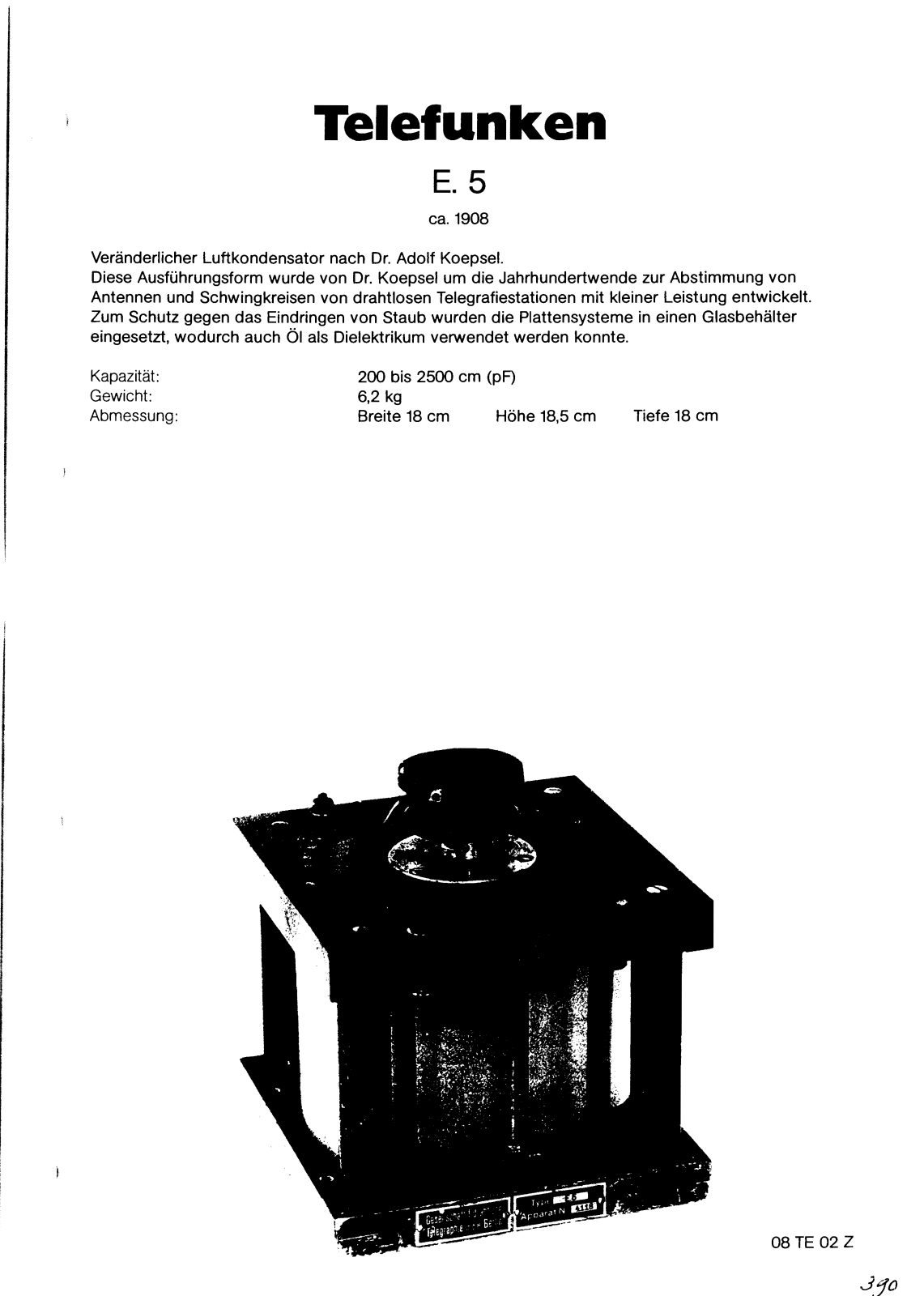 Telefunken E5 Schematic