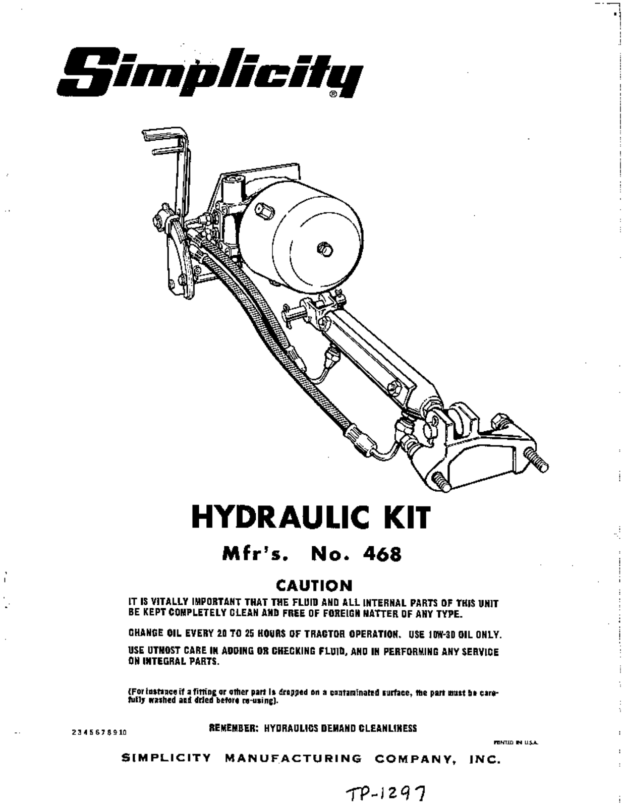 Simplicity 468 User Manual