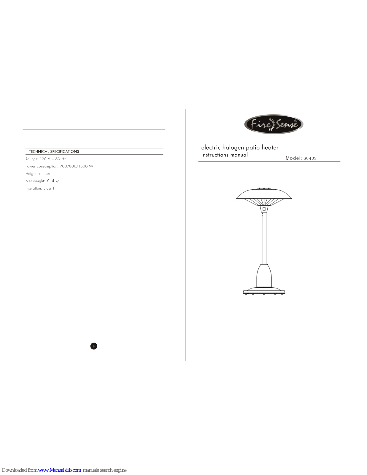 Fire Sense 60403 Instruction Manual