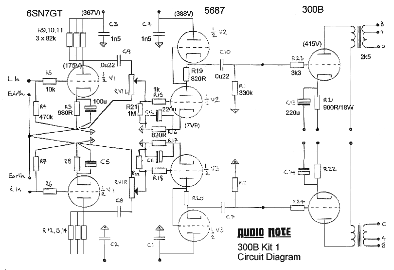 Audio Note 300-B Schematic