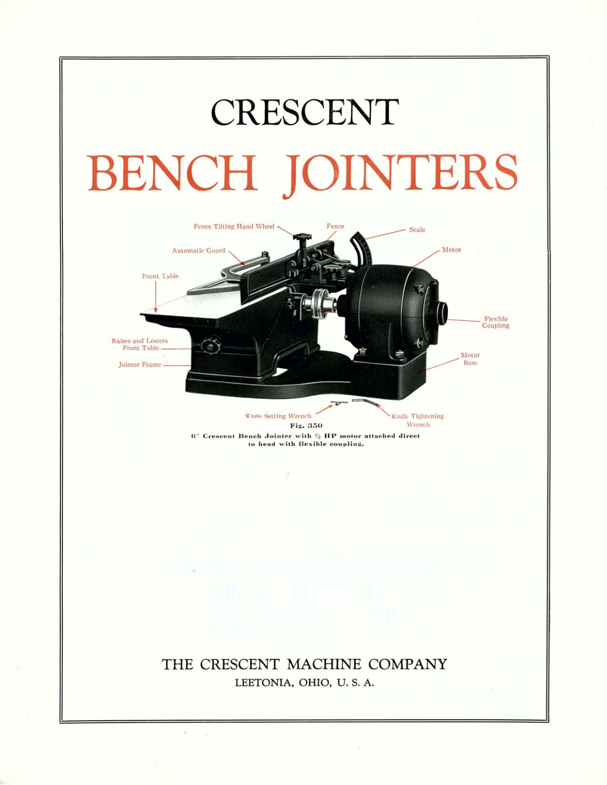 Crescent Machine 1926 - Bench Jointers Jointers - ManualMachine.com