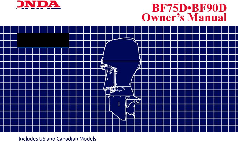 Honda BF75, BF90 Owner's Manual