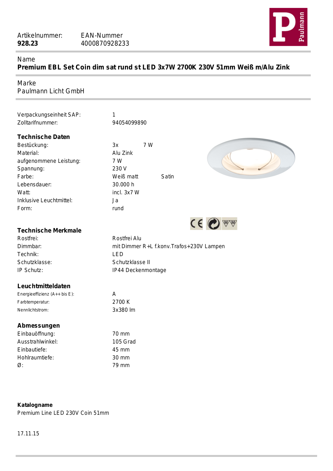 Paulmann 928.23 User Manual