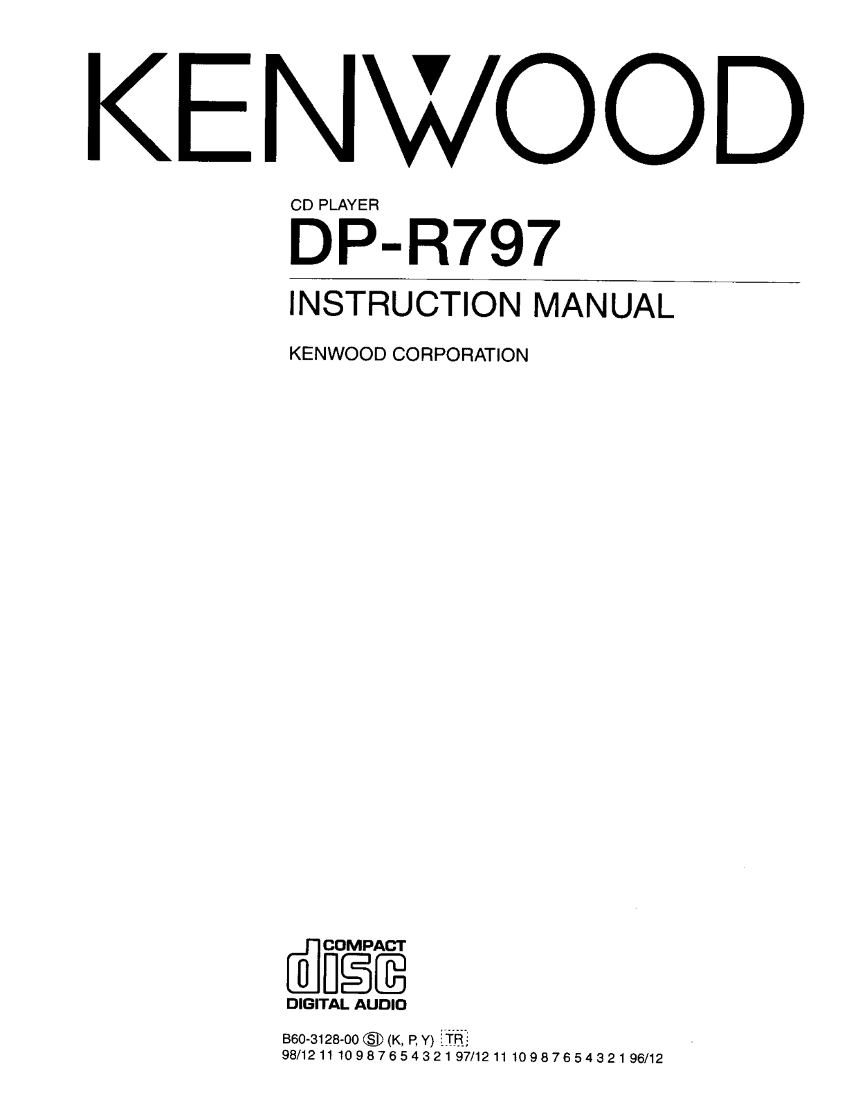 Kenwood DP-R797 User Manual