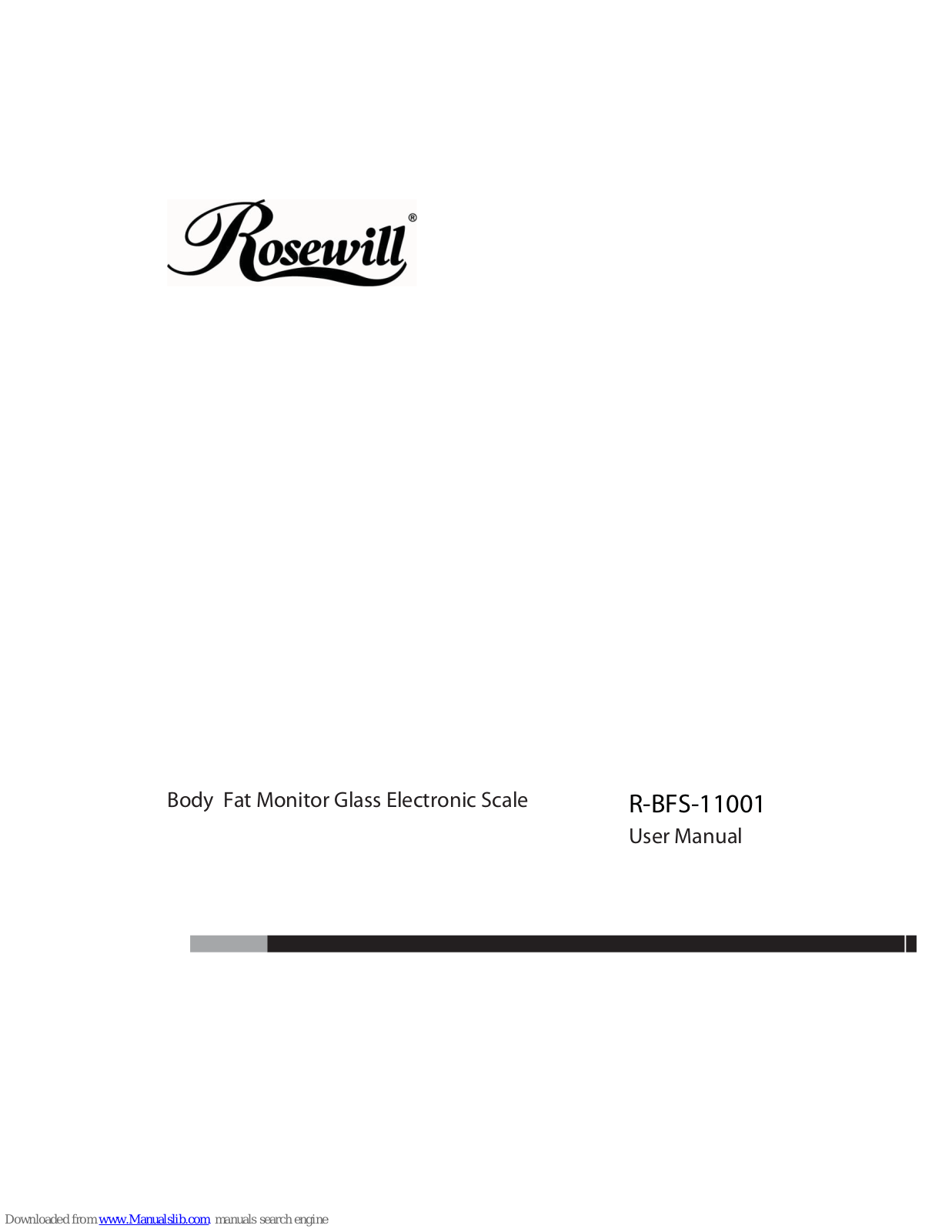 Rosewill R-BFS-11001 User Manual