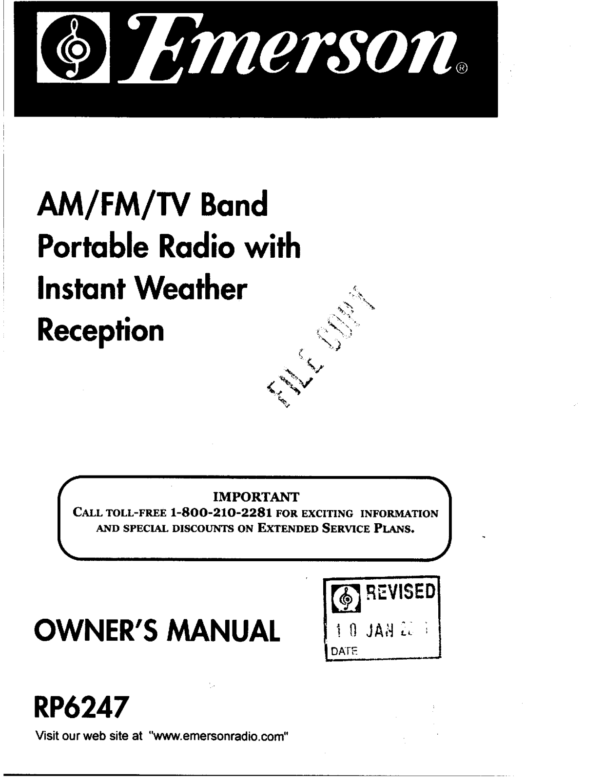 Emerson RP6247 User Manual