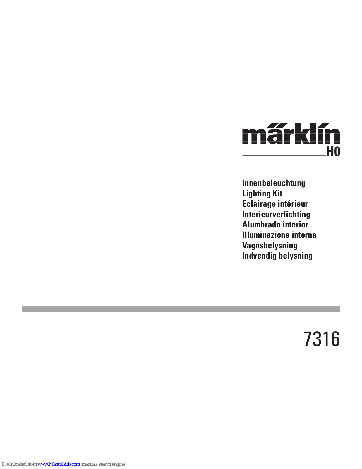 marklin 7316 Instruction Manual - ManualMachine.com