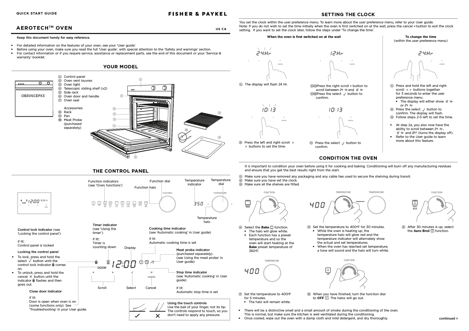 Fisher & Paykel FPRECOWODWRH13119 Quick Start manual