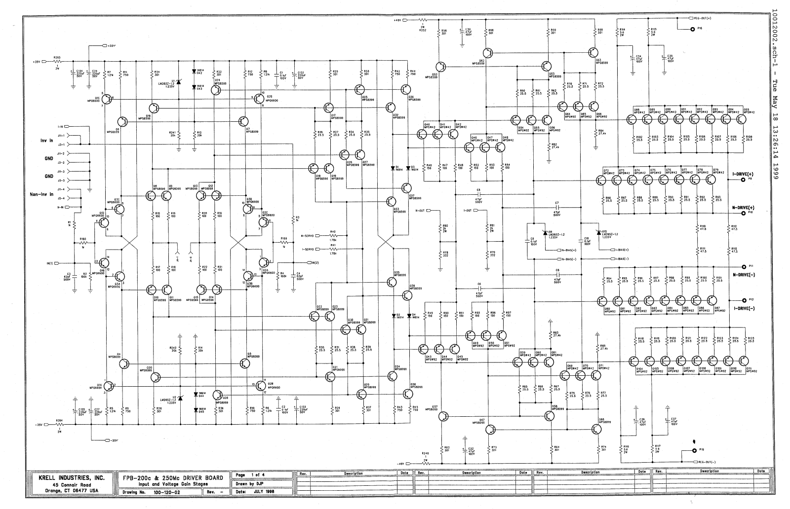 Krell FPB200 schematics