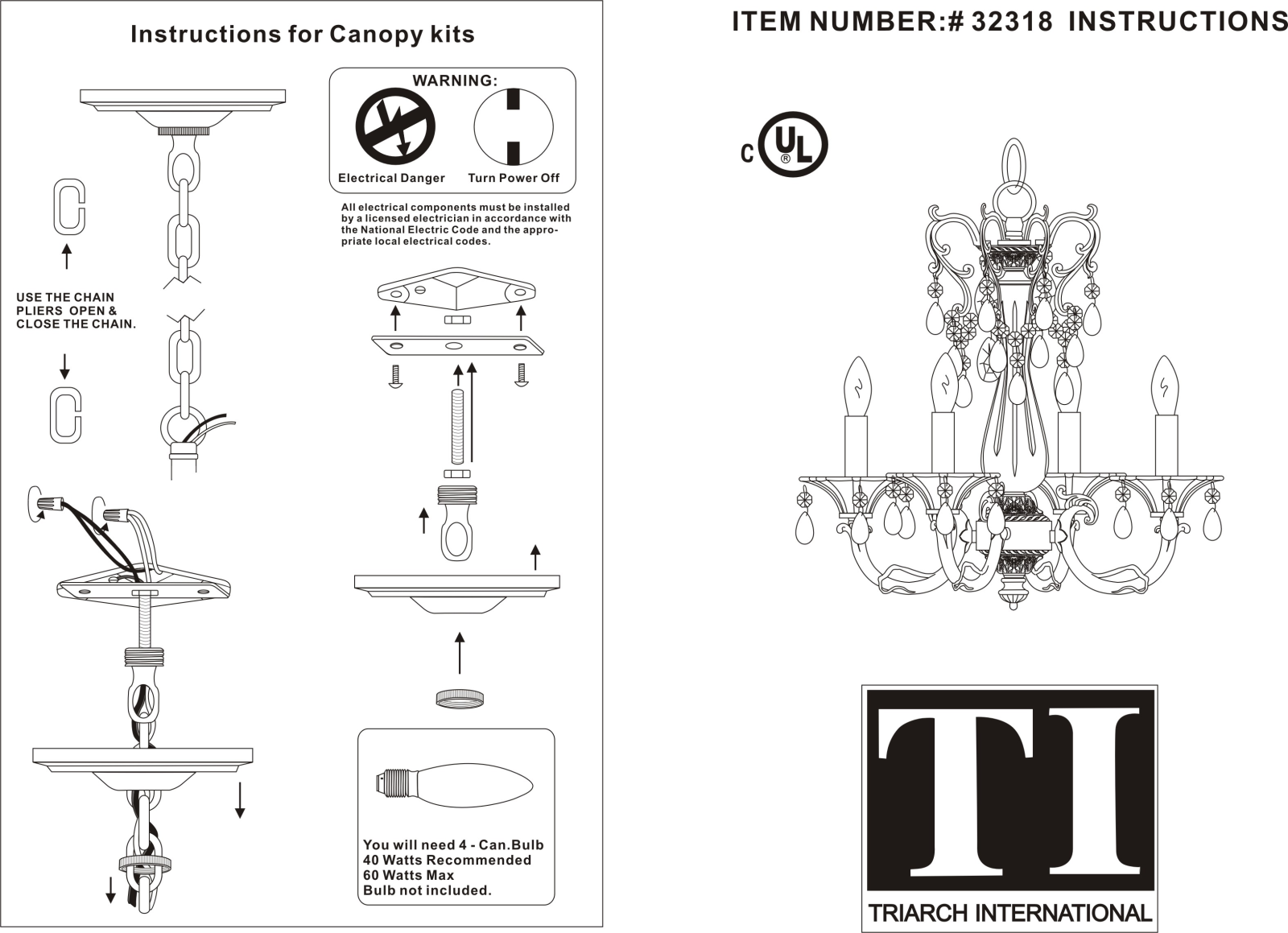 Triarch 32318 User Manual