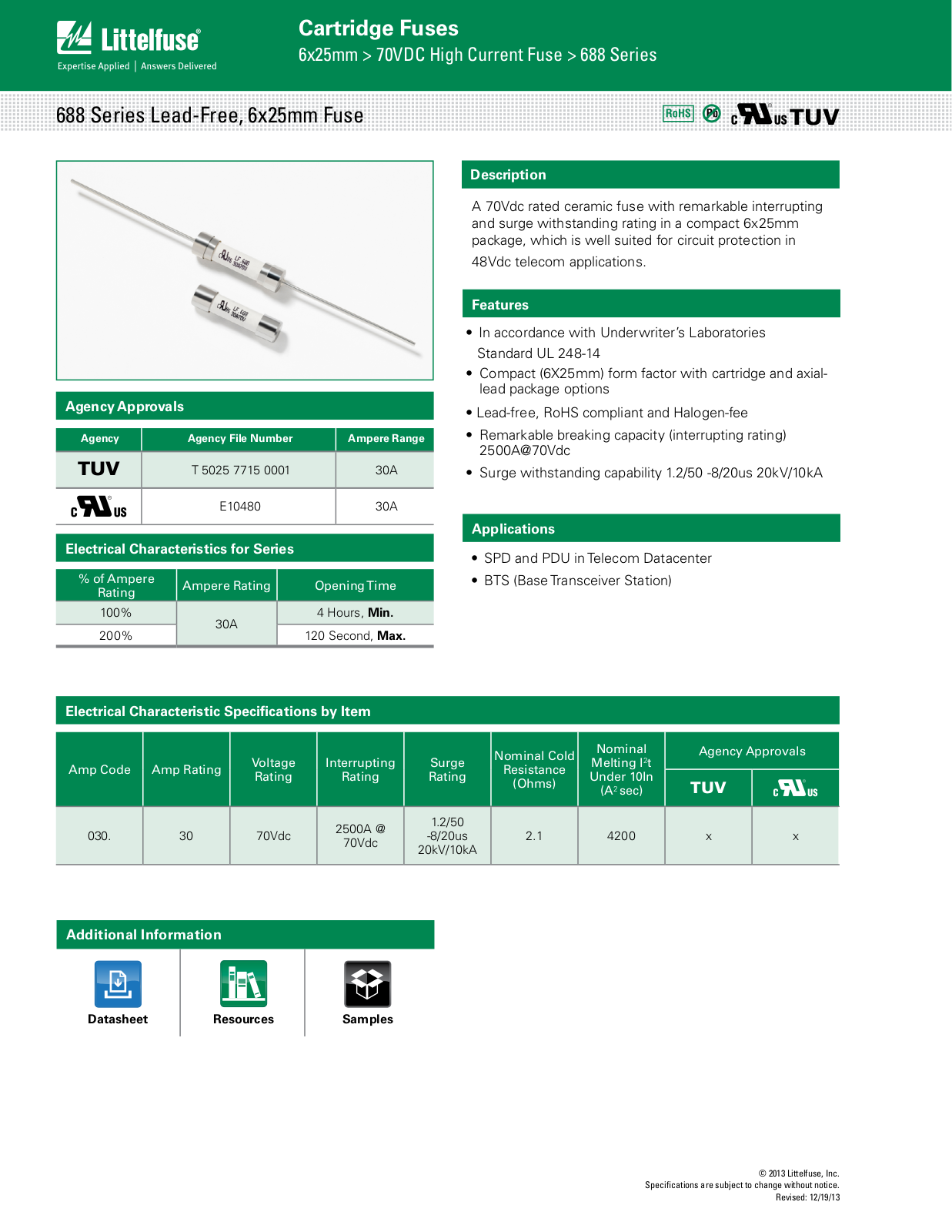 Littelfuse 688 User Manual