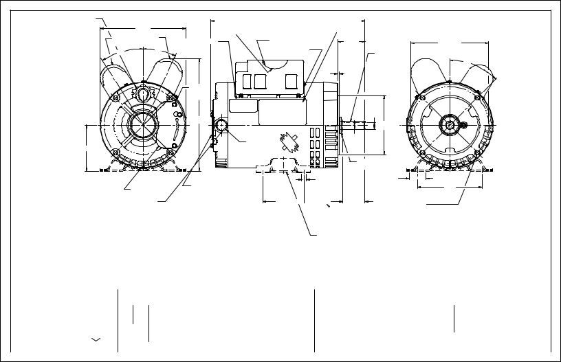 US Motors EC2002B, EC3002B, EC2002, EC3002, EC2004B Dimensional Sheet