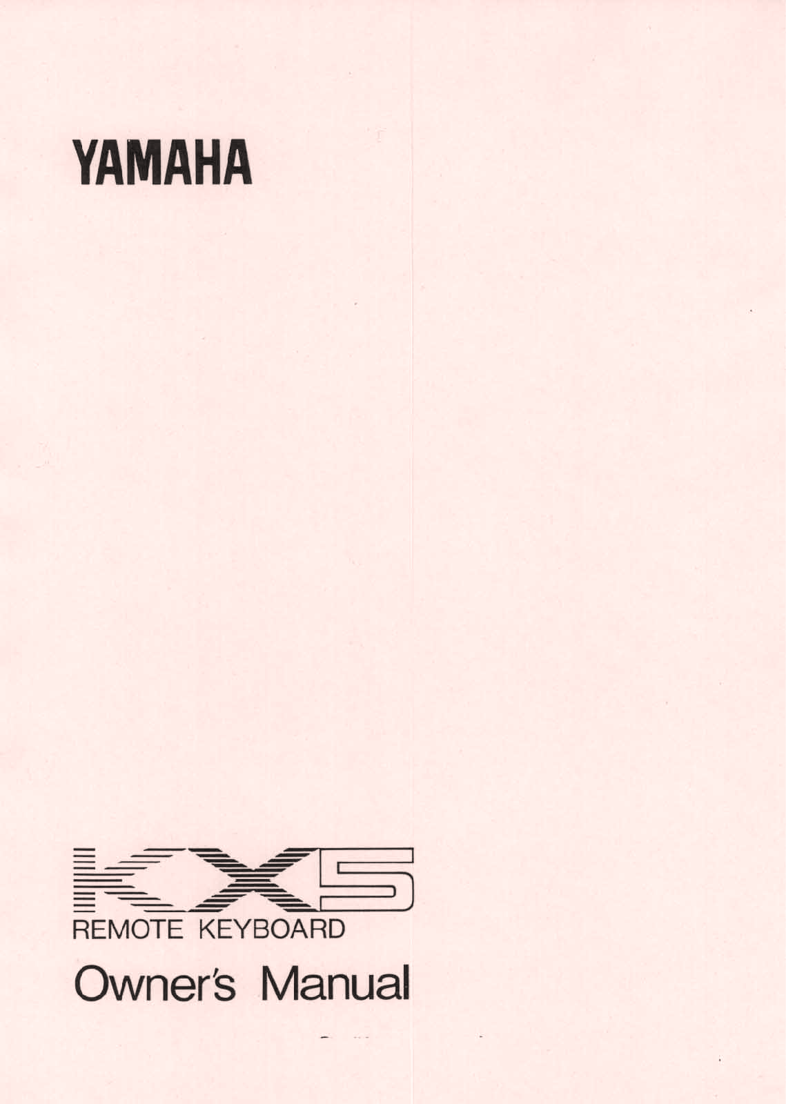 Yamaha KX5 User Manual