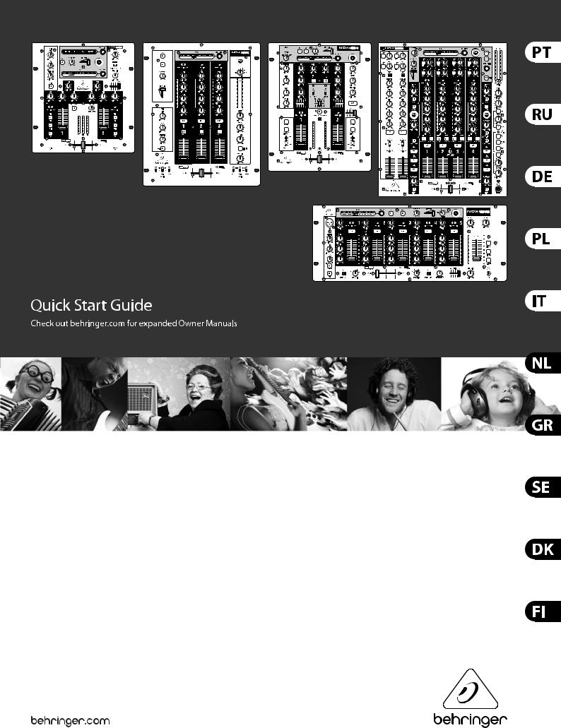 Behringer NOX202, NOX303, NOX404, NOX606, NOX1010 Quick Start Guide