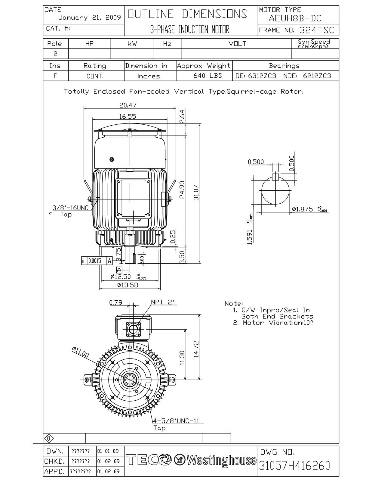 Teco HBV0402C Reference Drawing