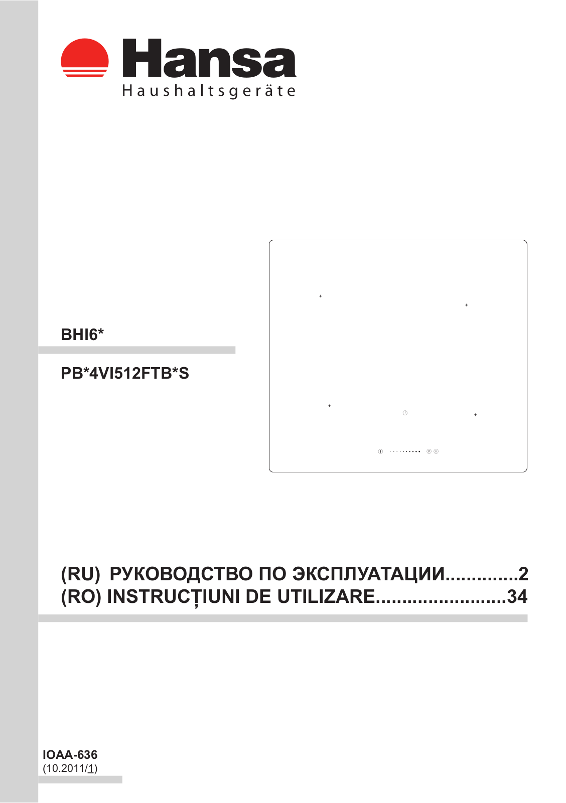 Hansa BHI68303, BHIW68303 User Manual