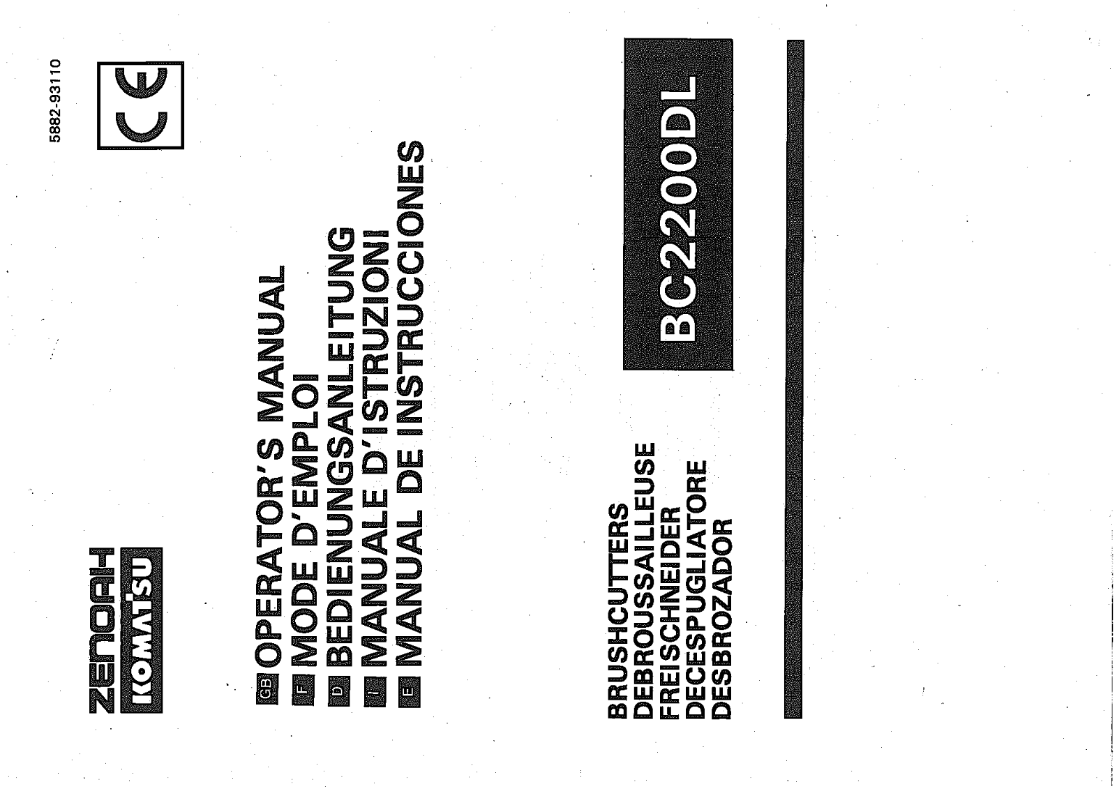 Zenoah BC2200DL User Manual