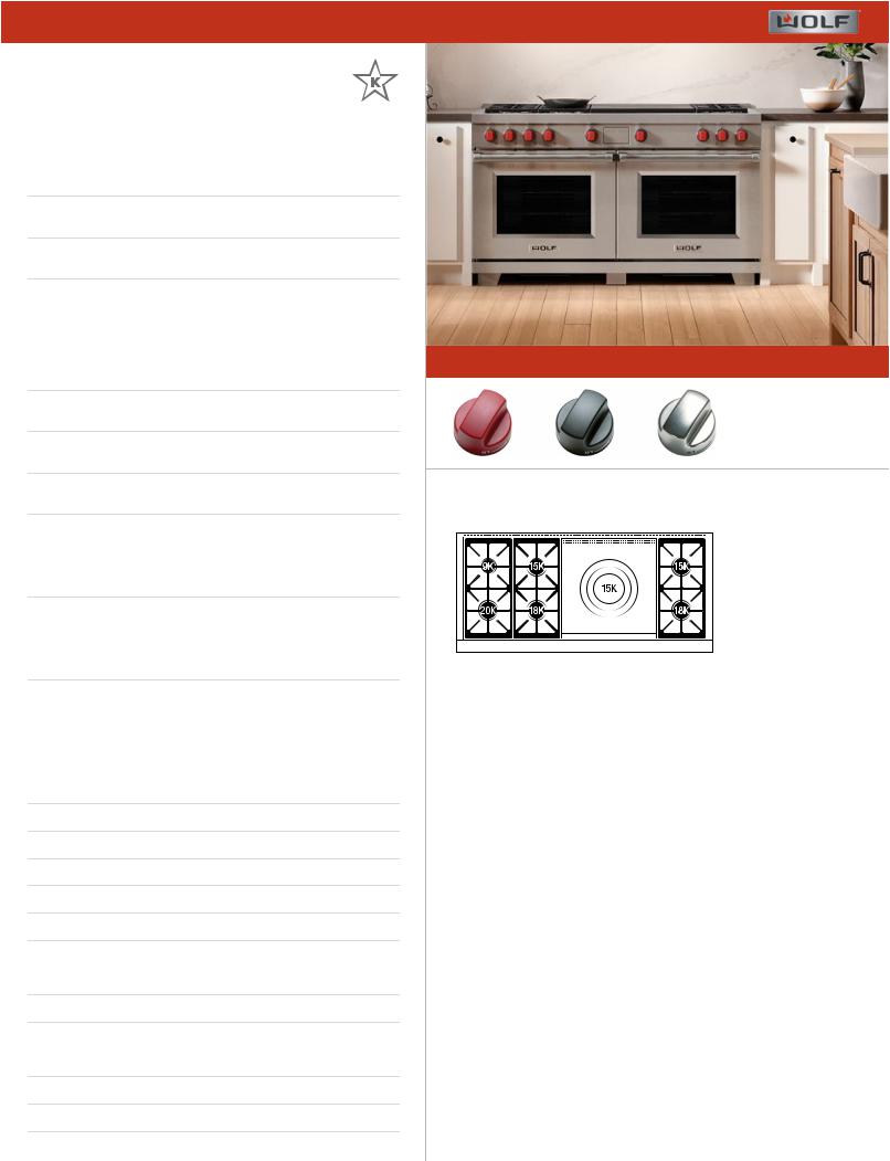 Wolf DF60650FSPLP, DF60650FSP Specification Sheet