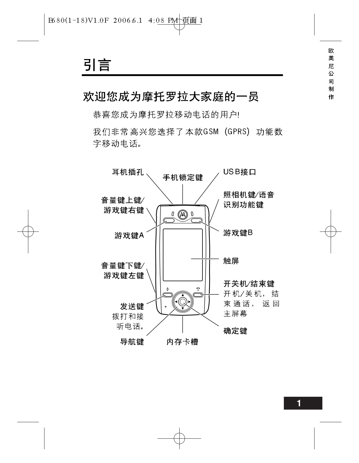 Motorola E680 User Manual