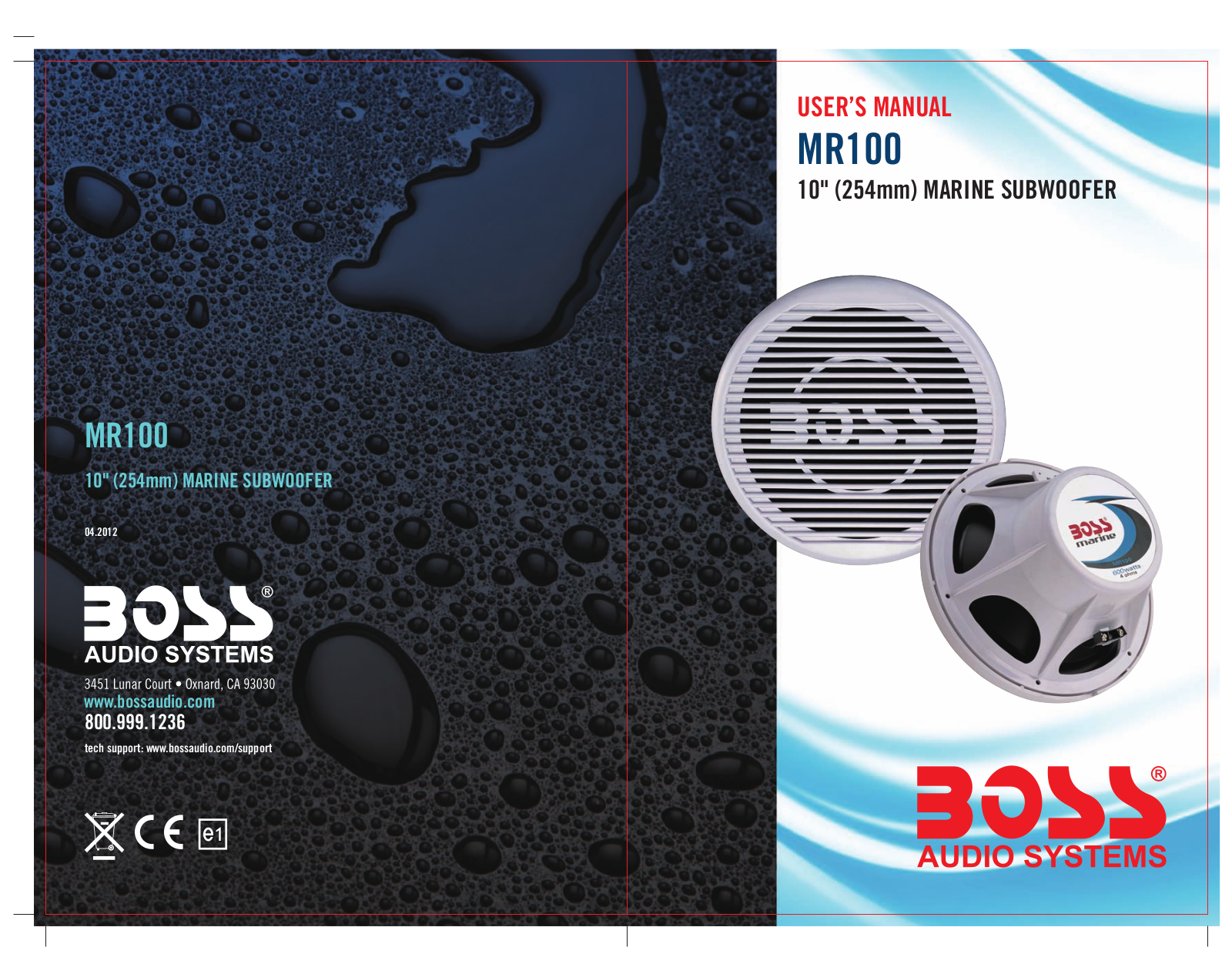 Boss Audio Systems MR100 User Manual