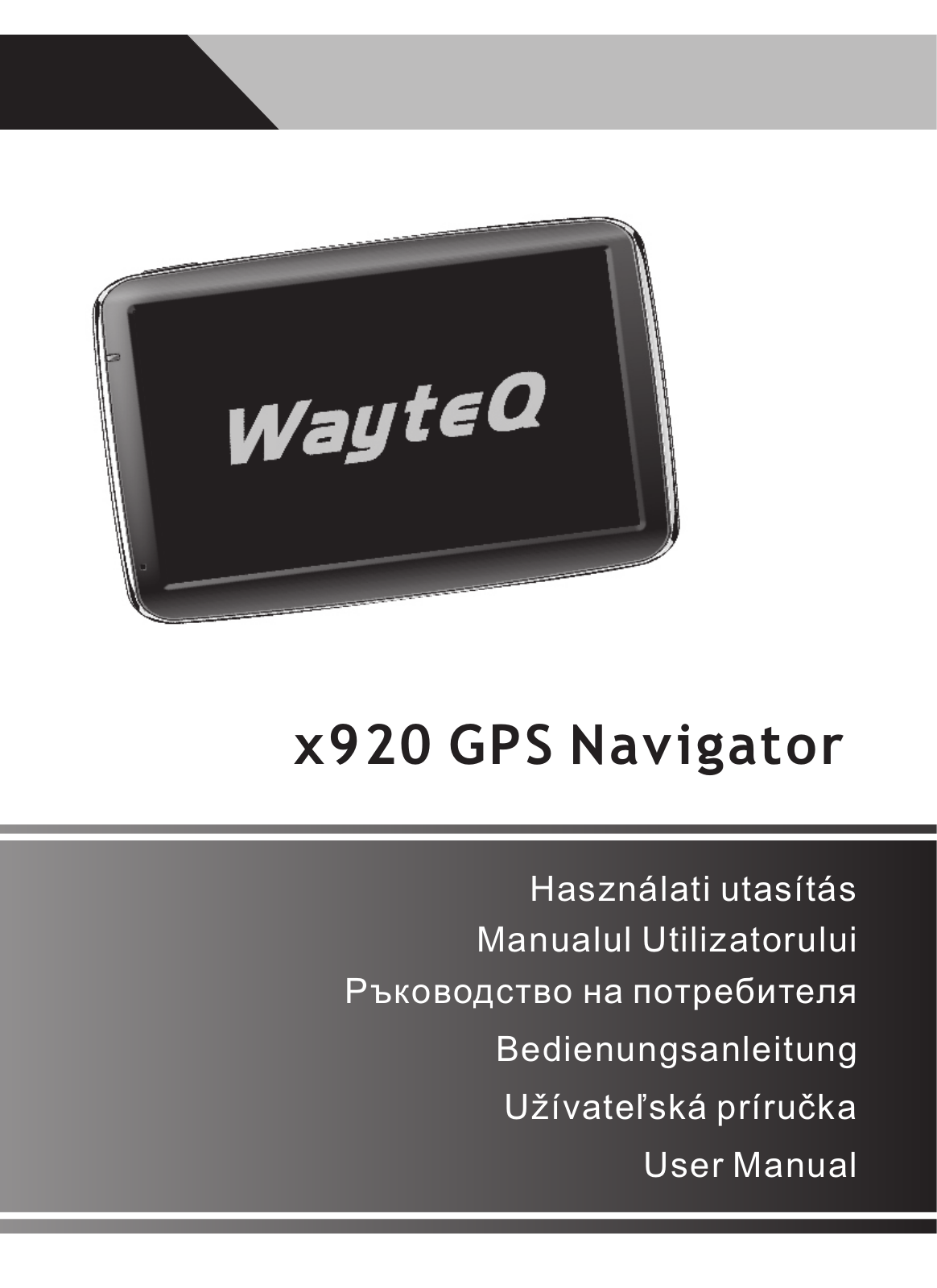 Wayteq X920 Operating Guide