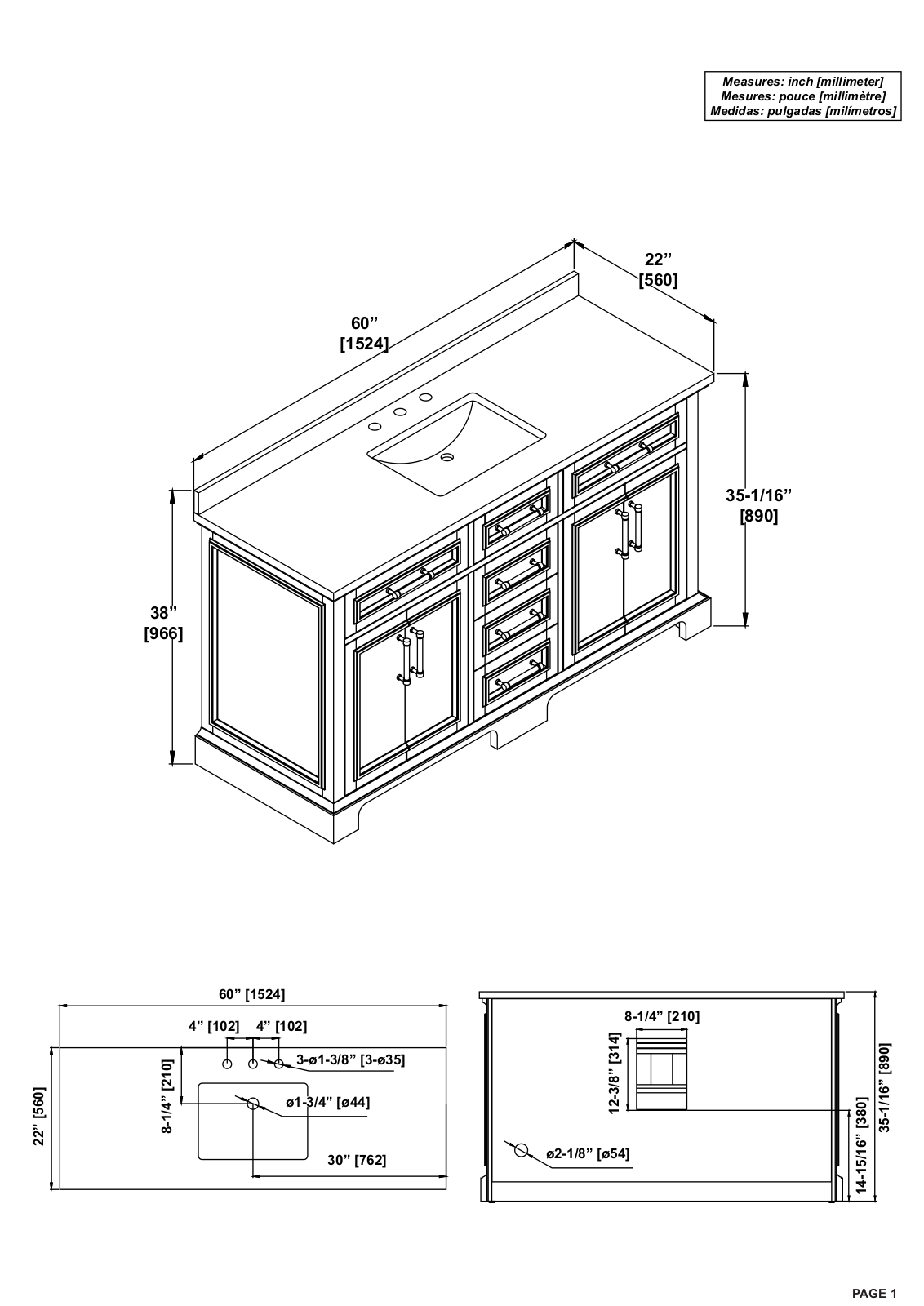 Longshore Tides W007438060 Dimensions - ManualMachine.com