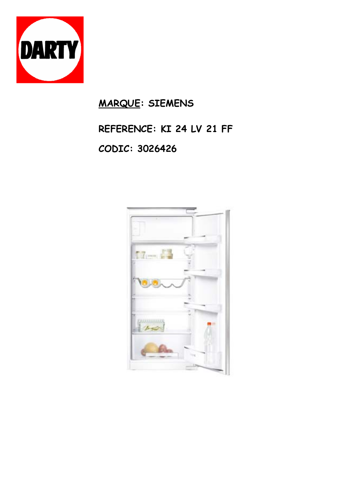 SIEMENS KI26F450, KI23L472, KI16L440, KI16L450, KI24M471 User Manual