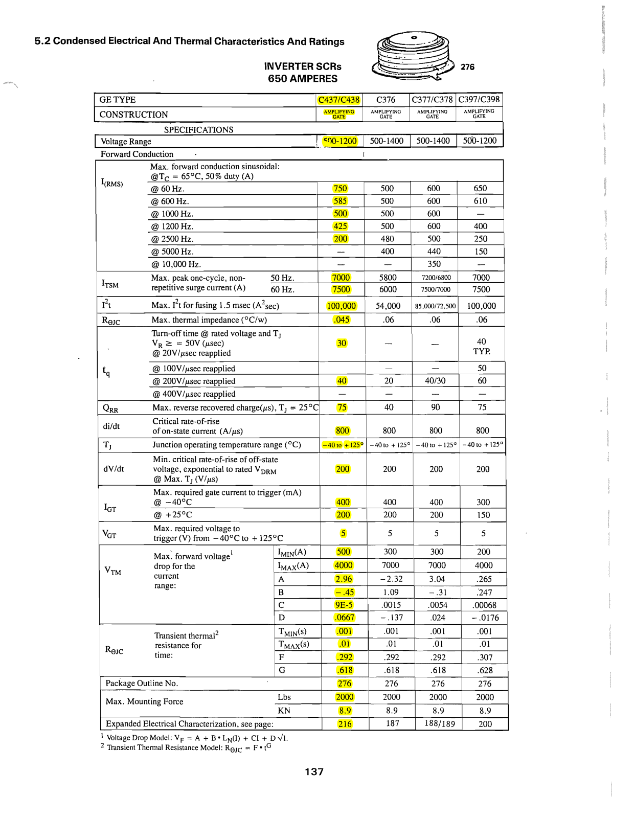 Powerex C437, C438, C376, C377, C378 Data Sheet - ManualMachine.com