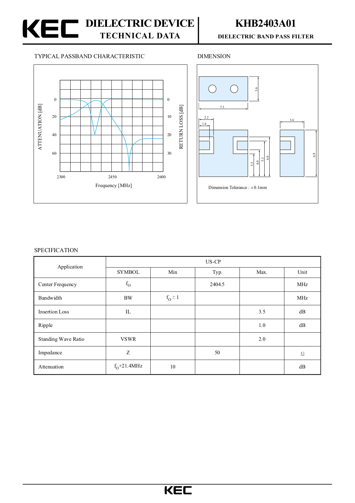 KEC KHB2403A01 Datasheet