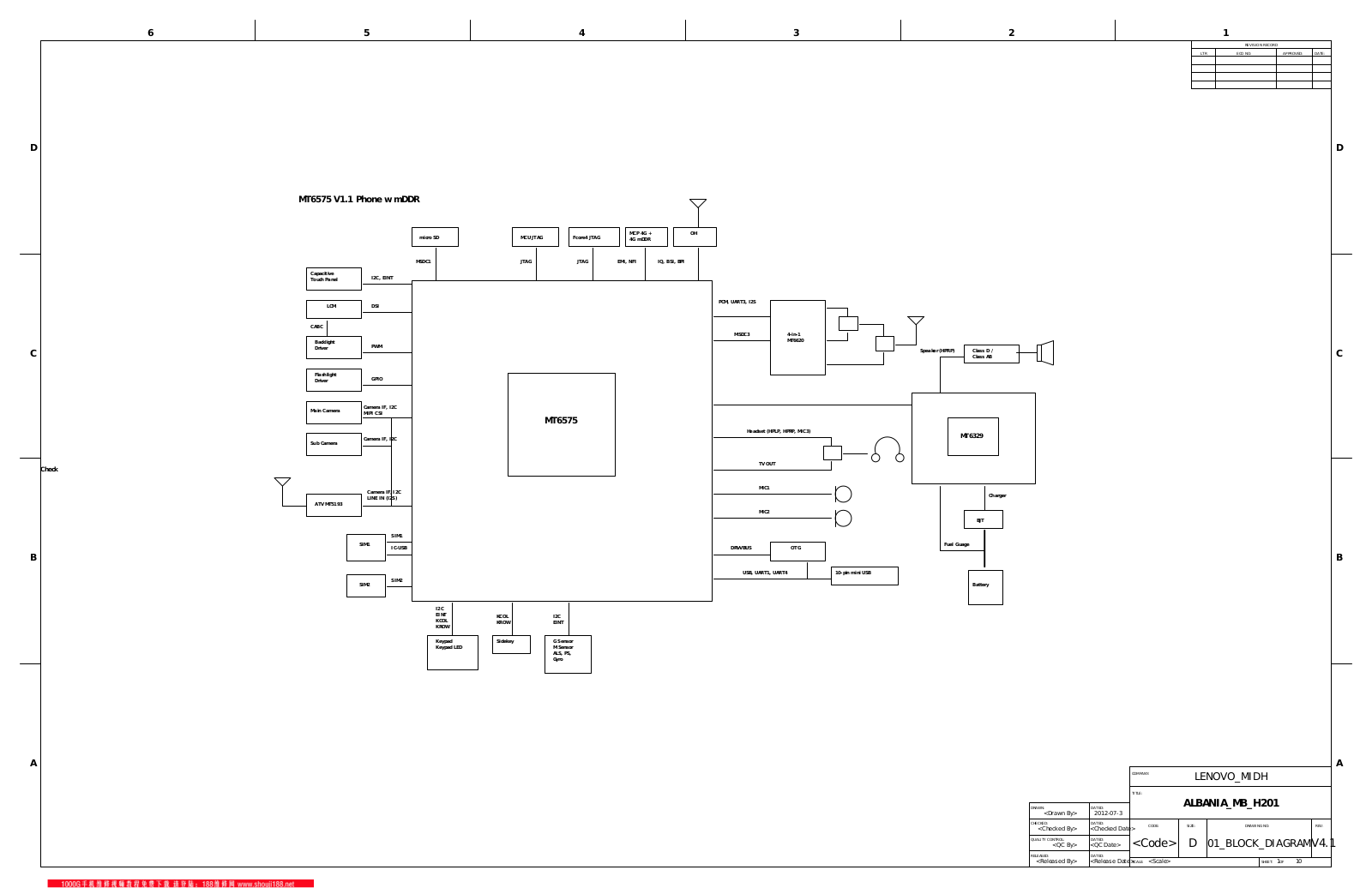 Lenovo A800 schematic