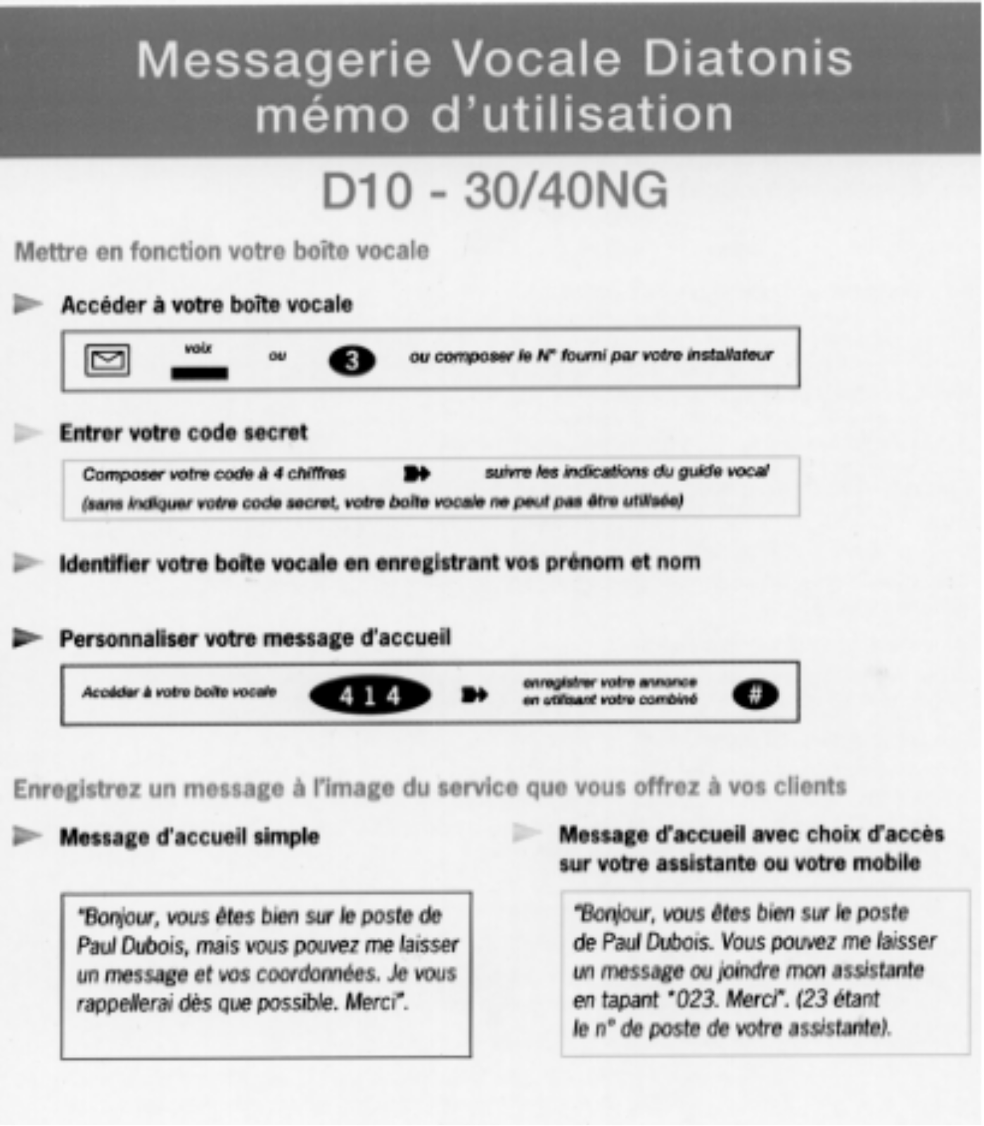 ORANGE D10-30, D10-30-40NG, D10-40NG User Manual