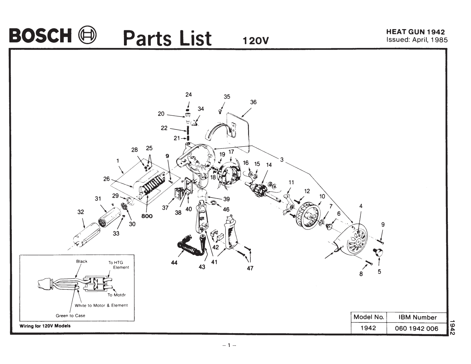 Bosch 1942 User Manual